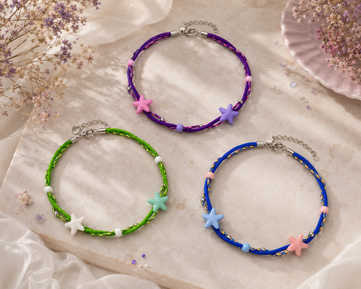 Collar doble cuerda estrella