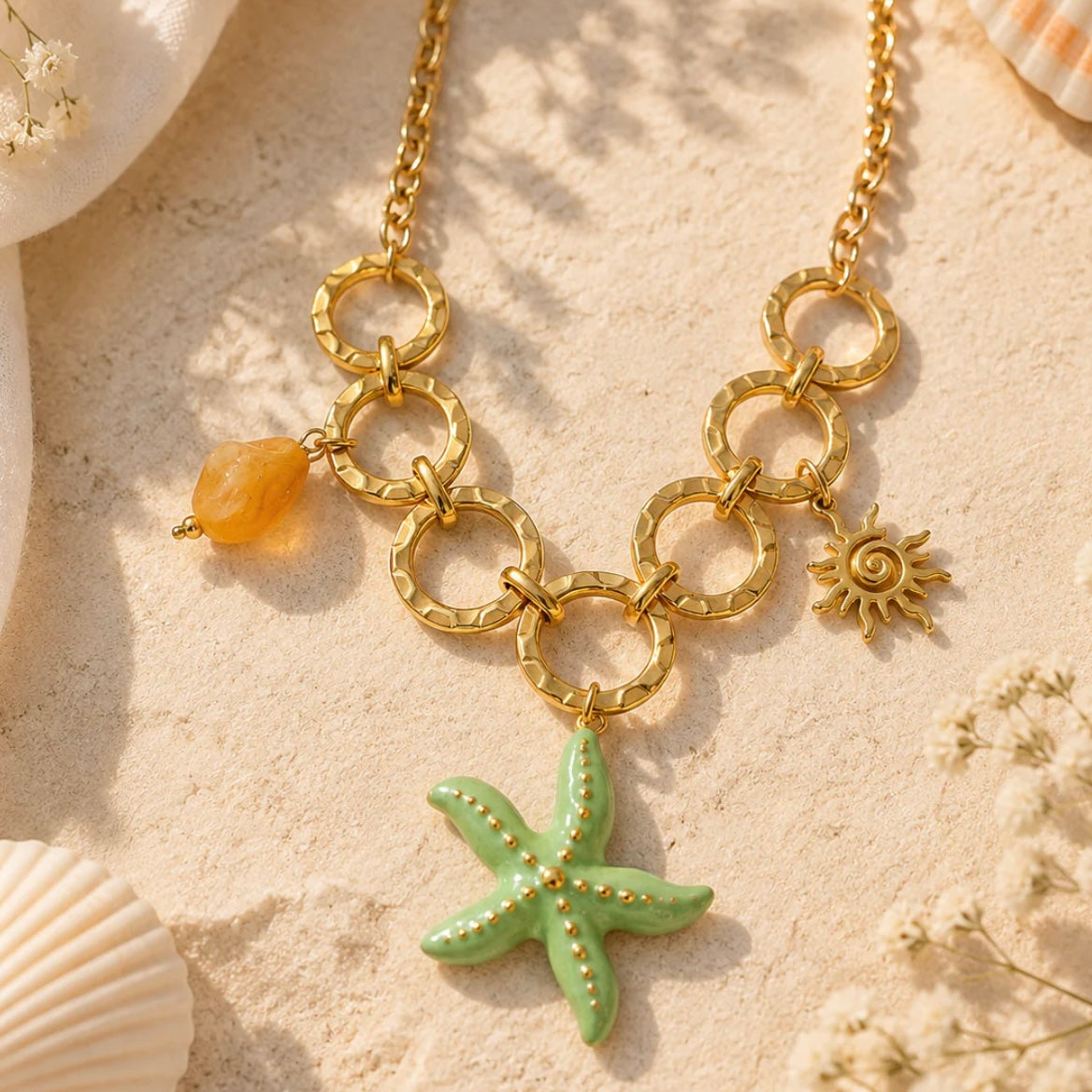 Collar estrellita verde