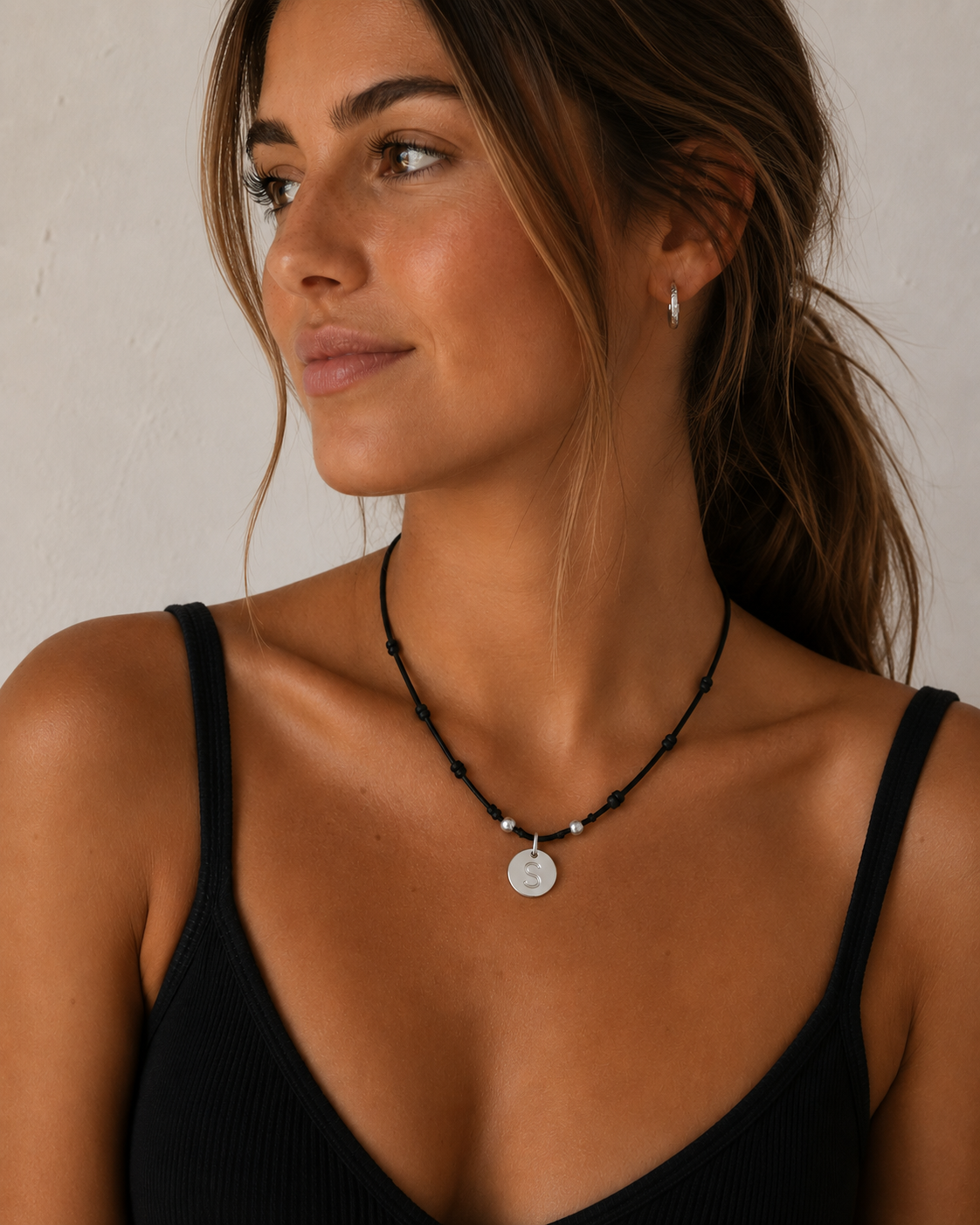 Collar inicial plata