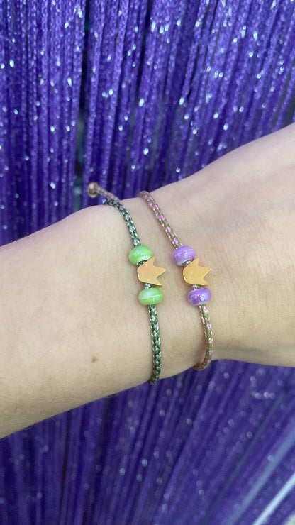 Pack Pulsera formas doradas con bolitas evento