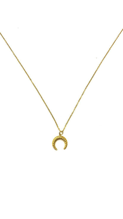 Collar cadena fina media luna