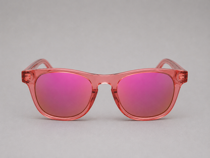 Gafas de sol para niños rosas transparentes