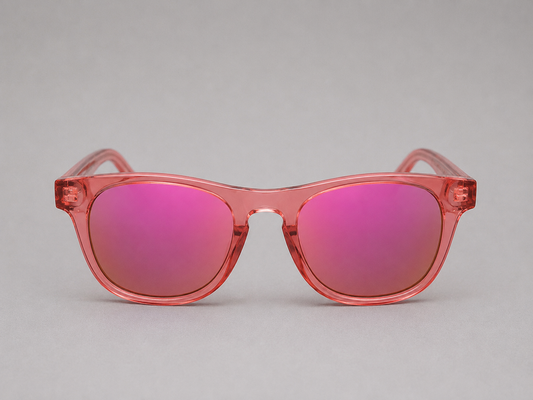 Gafas de sol para niños rosas transparentes