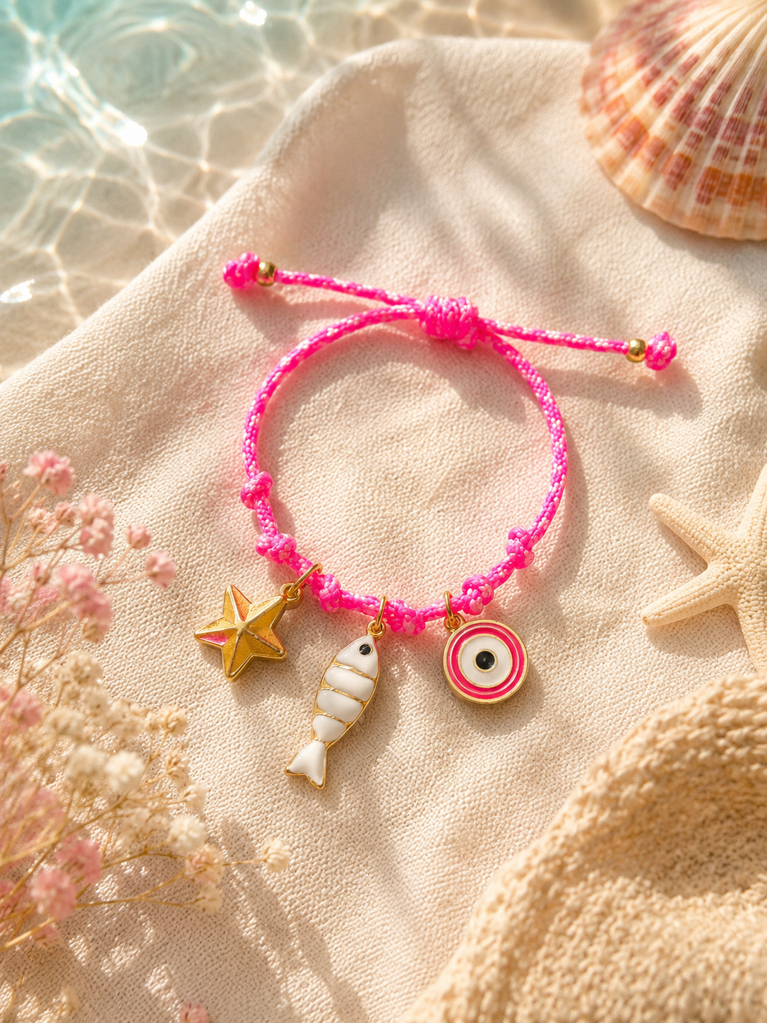 Pulsera tres charms
