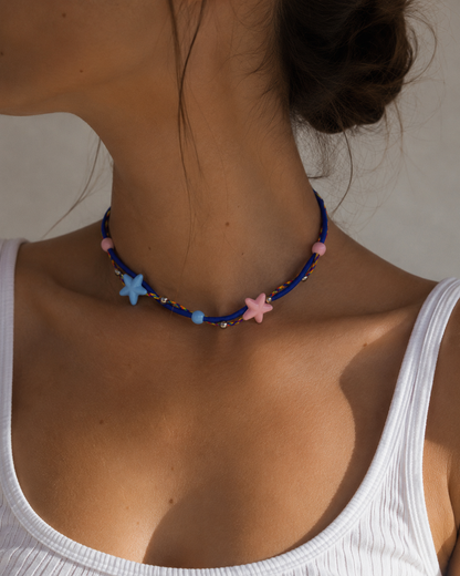Collar doble cuerda estrella
