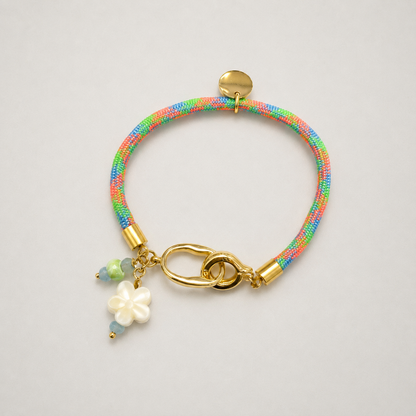 Pulsera flor blanca