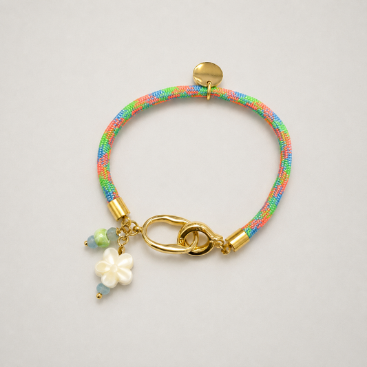 Pulsera flor blanca