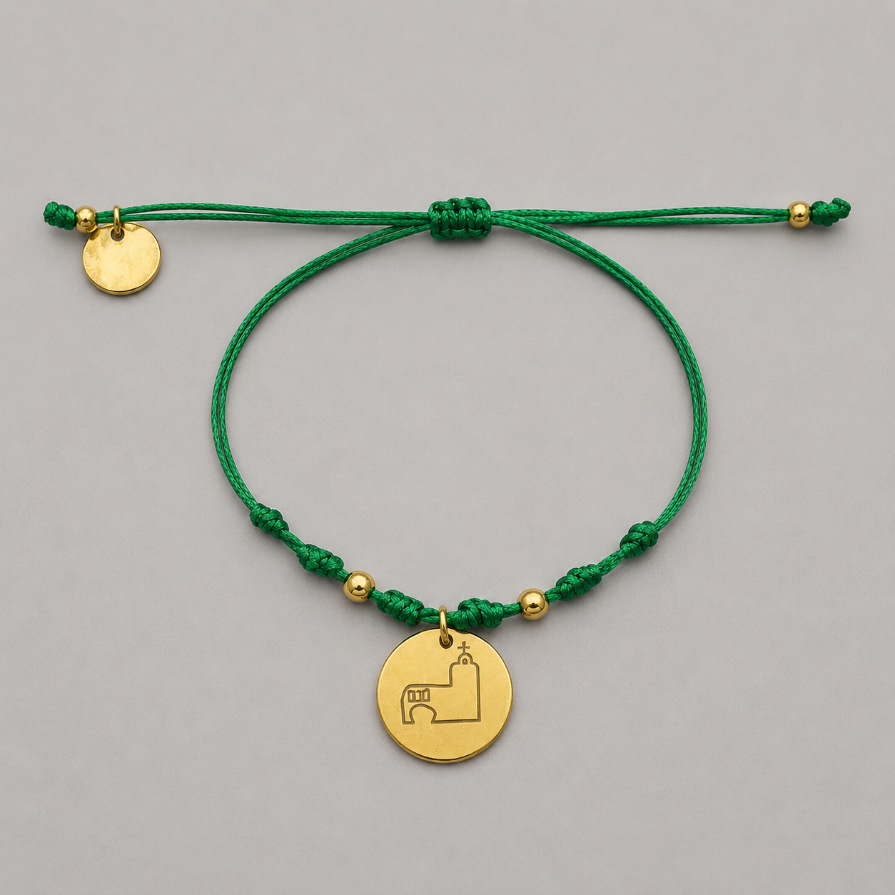 Pulsera medalla Magdalena con nuditos