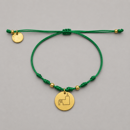 Pulsera medalla Magdalena con nuditos
