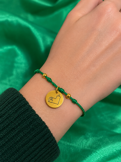 Pulsera medalla Magdalena con nuditos