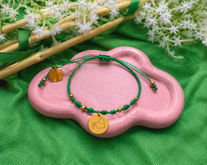 Pulsera medalla Magdalena con nuditos