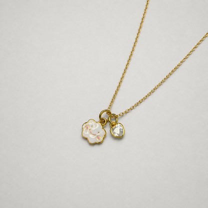 Collar nube plata bañado en oro