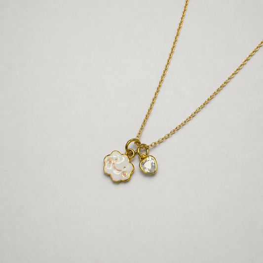 Collar nube plata bañado en oro
