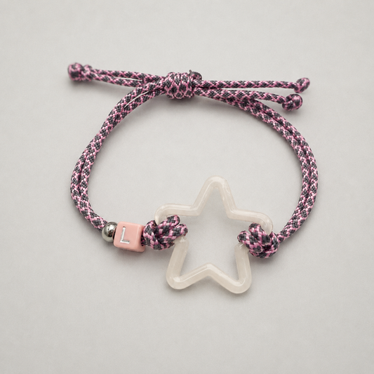Pack 5 Pulseras Superestrella con letrita