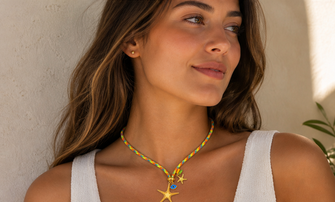 Collar estrella multicolor