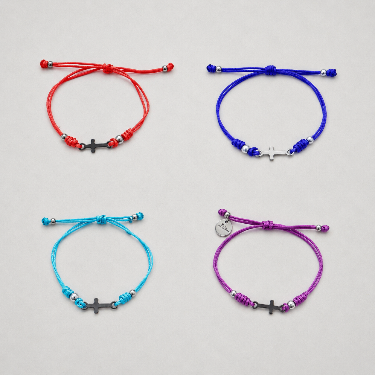 Pack 5 Pulseras crucecita larga