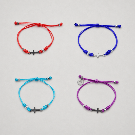 Pack 5 Pulseras crucecita larga