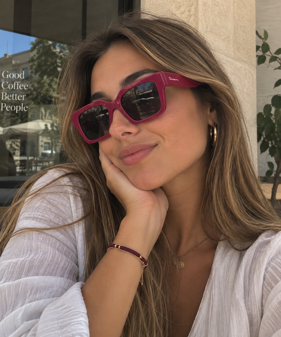 Gafas de sol rosa