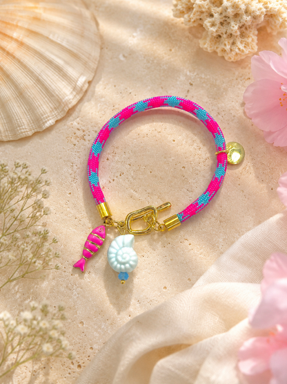 Pulsera caracola y pececito