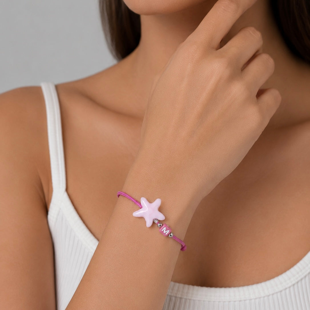Pack 5 Pulseras letrita con superestrella