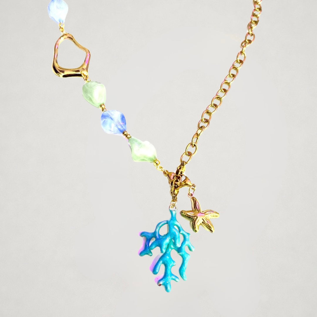 Collar coral marino