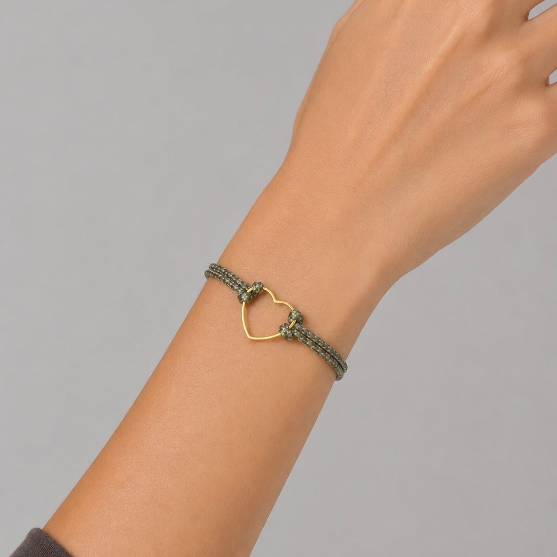 Pack Pulseras corazón dorado boda