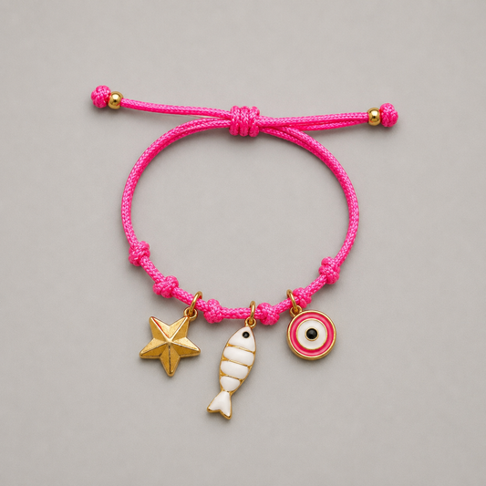 Pulsera tres charms