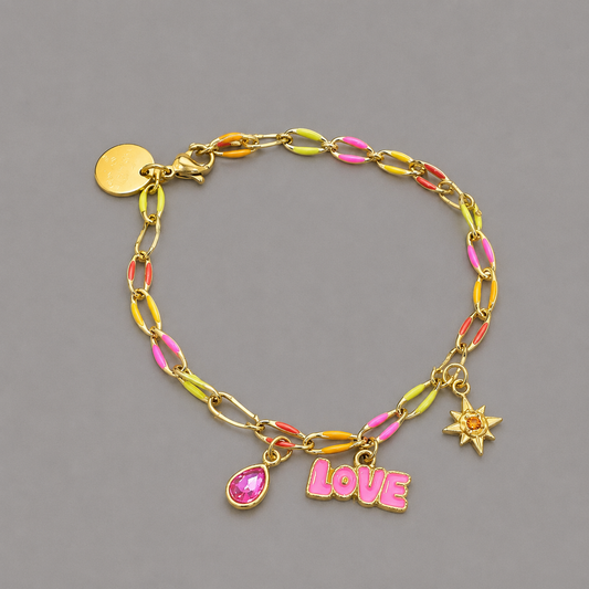 Pulsera Love Dorada