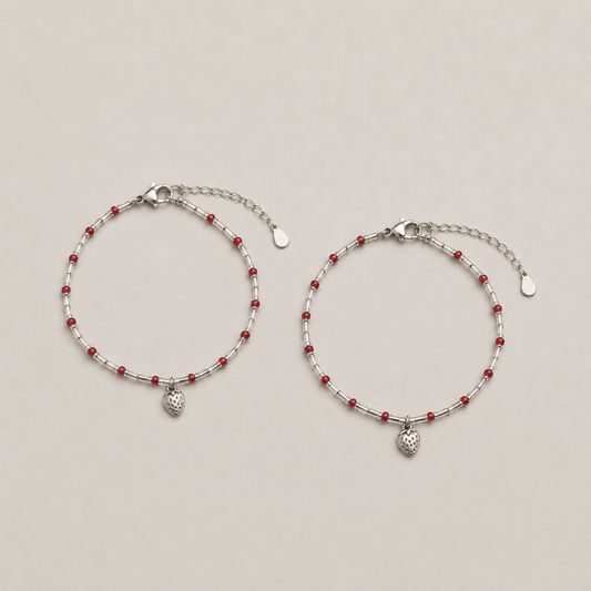 Pulsera fresa plata