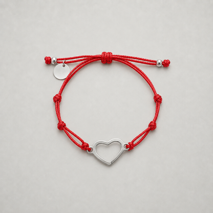 Pack Pulsera corazón plateado boda