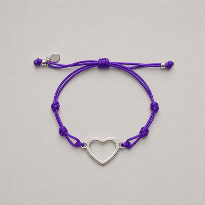 Pack Pulsera corazón plateado boda