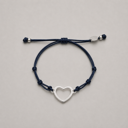 Pack Pulsera corazón plateado boda