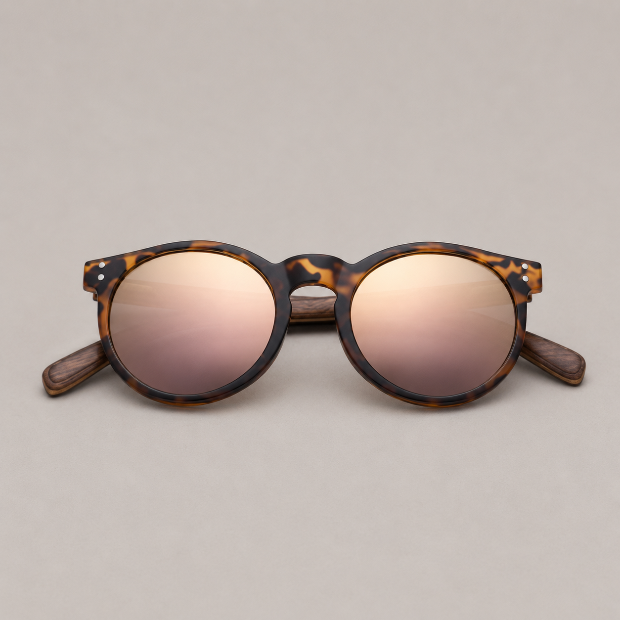 Gafas redondeadas con estampado