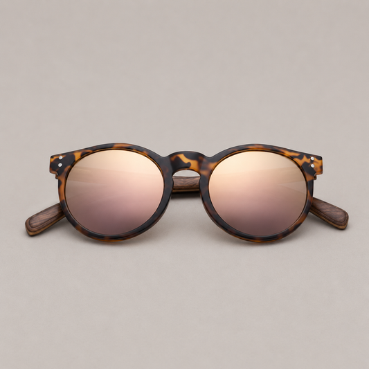 Gafas redondeadas con estampado