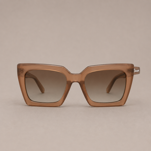 Gafas de sol cuadradas marroncitas