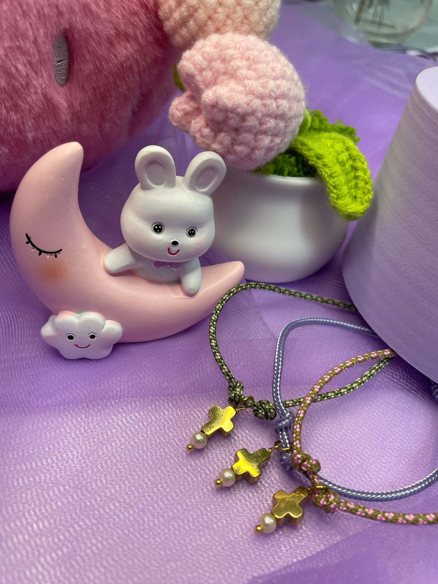Pack Pulsera cruz con bolita