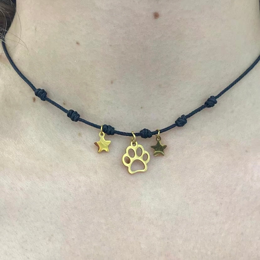 Collar huella Estrellitas