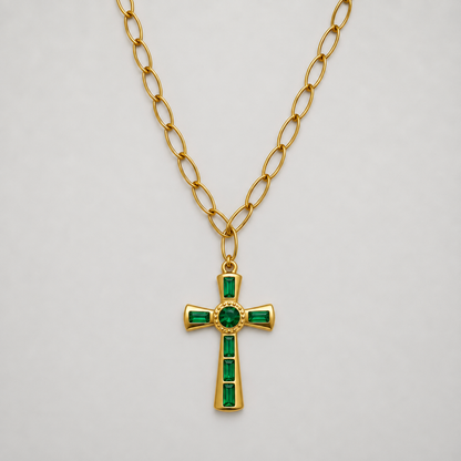 Cruz cadena ovalada