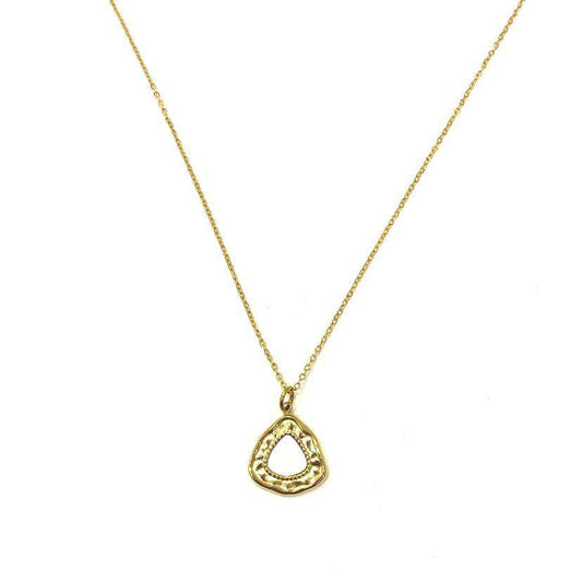 Collar medallón circular blanco